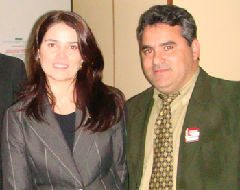 A deputada federal Aline Corrêa e Marcelo Otaviano